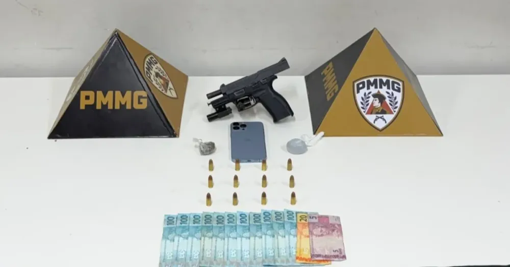 Jovem de 19 anos é preso com pistola 9 mm e drogas em Coronel Fabriciano
